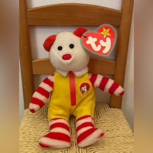 Ty Teenie Beanies- 2004 Ronald Mcdonald The Bear 
Retired
